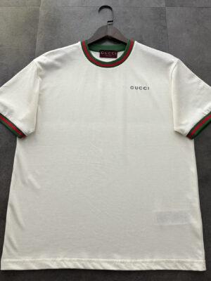 Gucci 2026 New Small Logo Embroidered Short-Sleeve T-Shirt