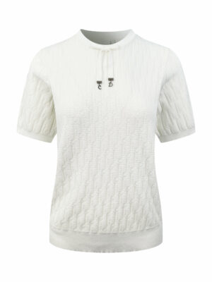 Dior Oblique all-over print embellished short-sleeved sweater