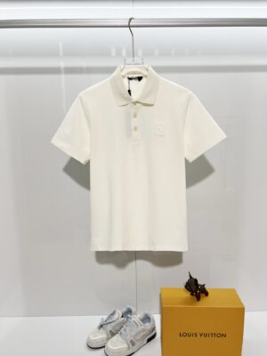 2026 New Arrival - Double F Jacquard Flat Collar, Embroidered Logo on Chest, Simple Casual, Unisex Shirt
