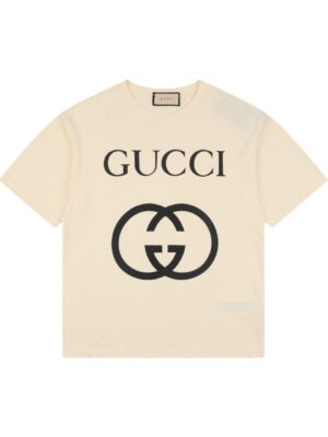 GUCCI interlocking print short-sleeved shirt, made of 280 fabric.