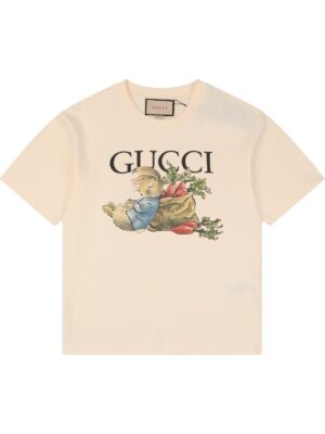 Gucci Sleeping Peter Rabbit Print Short-Sleeve T-Shirt