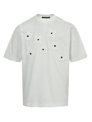 Louis Vuitton monogram appliqué embroidered short-sleeved shirt