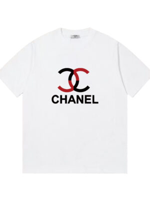 Chanel Printed Logo Pure Cotton Versatile Trendy Short-Sleeve T-Shirt, Unisex