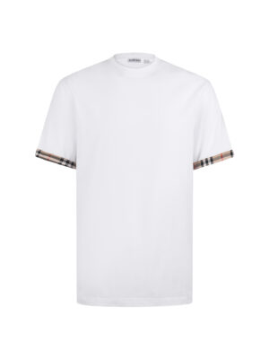 BURBERRY 25SS Check Color Block Crew Neck Short-Sleeve T-Shirt