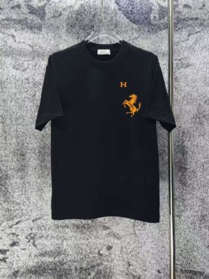 Hermès 2026 Spring/Summer New Arrival: Printed Logo Short-Sleeve T-Shirt