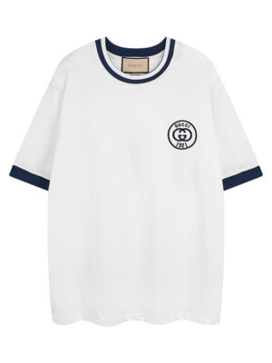 Gucci 23SS Latest Summer Logo Embroidered T-Shirt