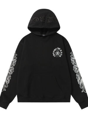 Chrome Hearts Embroidery hooded sweatshirt Black