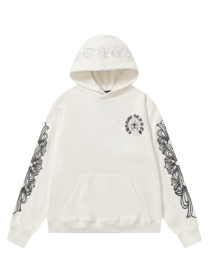 Chrome Hearts Embroidery hooded sweatshirt White