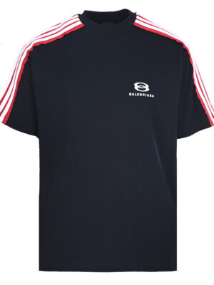 Balenciaga Double Ring Shoulder Ribbon Short Sleeve T-Shirt