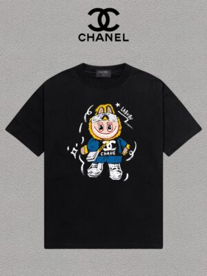 Chanel Print Logo Versatile Trendy Crew Neck Short Sleeve T-Shirt, Unisex