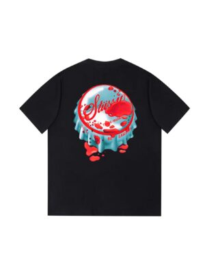 Tussy Coca-Cola Cap Printed Round Short-Sleeve T-Shirt