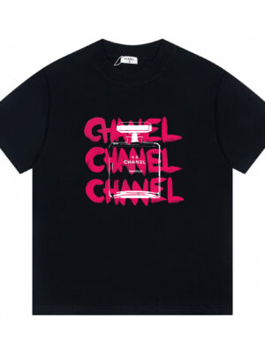 Chanel Printed Logo Letter Simple and Versatile Short-Sleeve T-Shirt