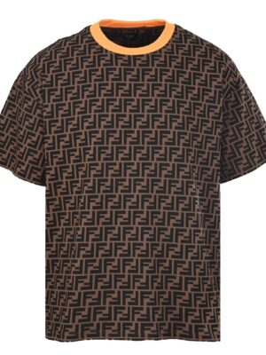 FENDI Double F Logo Print Short-Sleeve T-Shirt