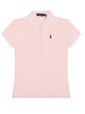 Rah Lauren classic pony embroidered collared women's slim fit short-sleeved top