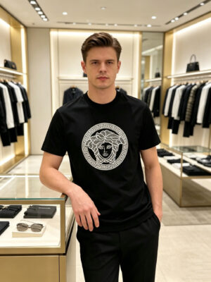 Versace 2026 Spring/Summer High-Quality Mercerized Cotton T-Shirts: M-4XL