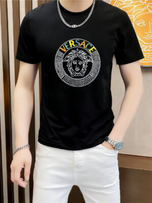 Versace (Good News for Plus-Size Men) Original Single-Piece Men's Casual Short-Sleeve T-Shirt