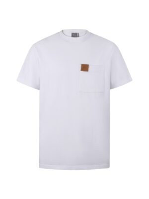 DIOR cotton plain knit T-shirt with front patch pocket