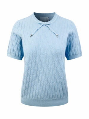 Dior Oblique all-over print embellished short-sleeved sweater