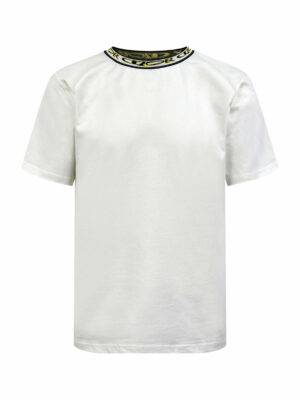 Dior ribbed collar letter short-sleeved shirt