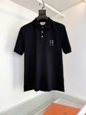 Hermès Spring/Summer 2026 Business Casual Men's Short-Sleeve Polo Shirt