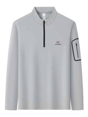 Arc'teryx 2026 Spring/Summer New Arrivals - Complete with Labels, Stylish Casual Wear, Exclusive Real Shots of New Autumn/Winter Fleece Stand Collar Half Zipper Long Sleeve Solid Color Outdoor Sports Casual Wear