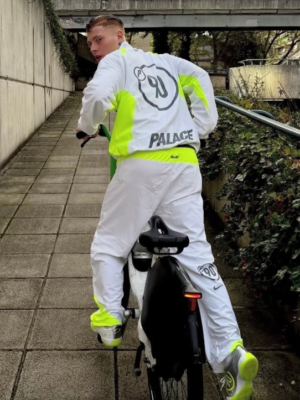 LACE x Nike collaboration FW25 TOTAL TRACK JACKET with patchwork zipper