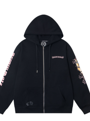 Come Hearts & DeadlyDoll Collaboration New Comic Zip-Up Long-Sleeve Hooded Sweatshirt Jacket